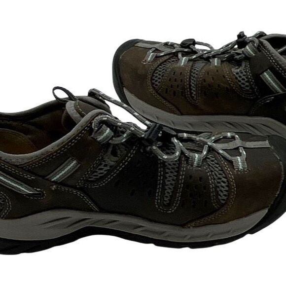 KEEN Men’s Work Shoes 9M Brown Alloy Toe SD35 Utility Hiking Safety Sneakers - Picture 4 of 9